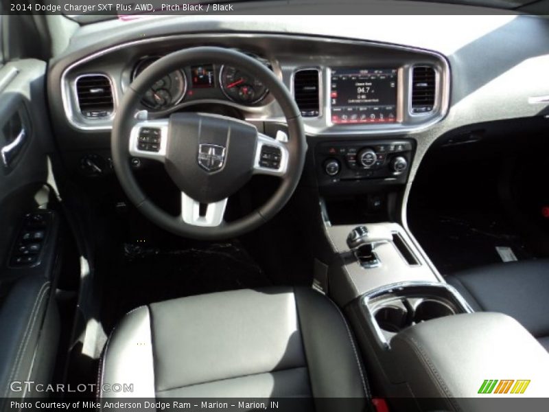 Pitch Black / Black 2014 Dodge Charger SXT Plus AWD