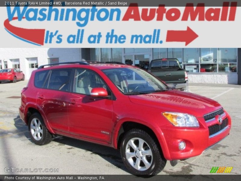 Barcelona Red Metallic / Sand Beige 2011 Toyota RAV4 Limited 4WD