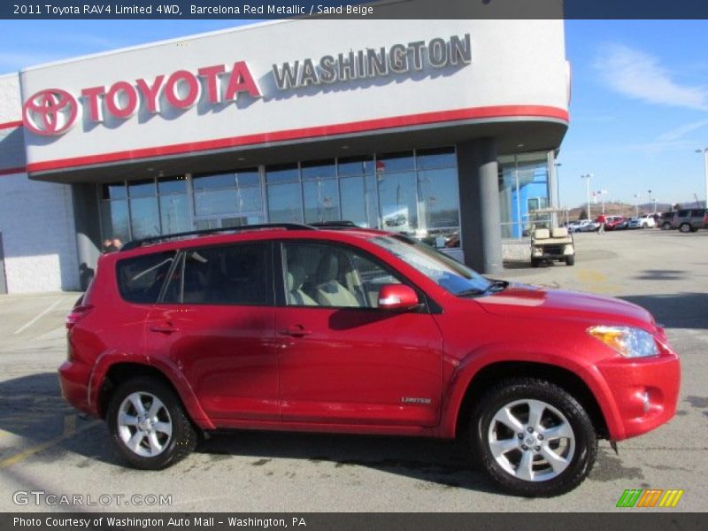 Barcelona Red Metallic / Sand Beige 2011 Toyota RAV4 Limited 4WD