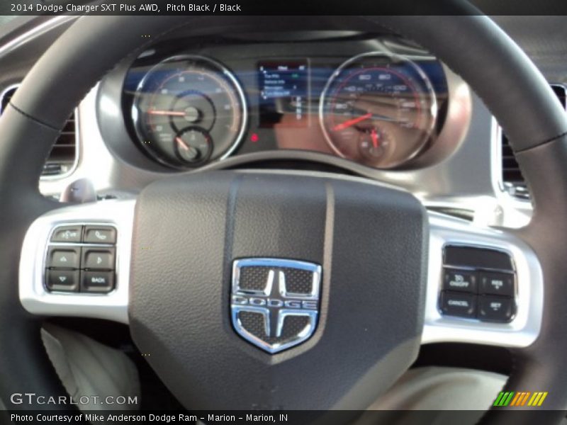 Pitch Black / Black 2014 Dodge Charger SXT Plus AWD