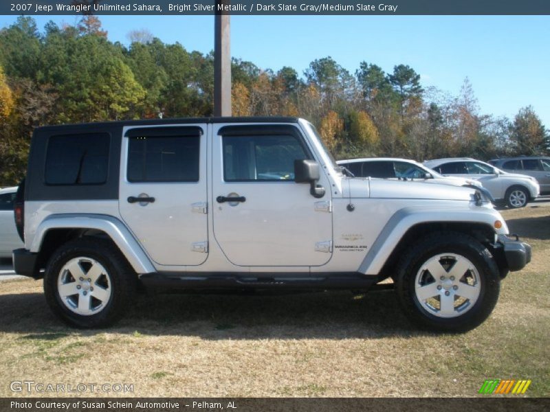 Bright Silver Metallic / Dark Slate Gray/Medium Slate Gray 2007 Jeep Wrangler Unlimited Sahara