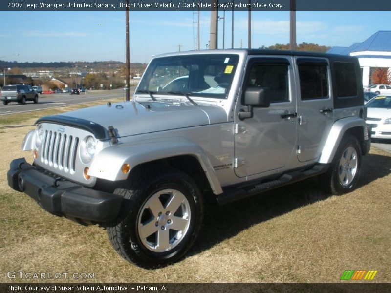 Bright Silver Metallic / Dark Slate Gray/Medium Slate Gray 2007 Jeep Wrangler Unlimited Sahara