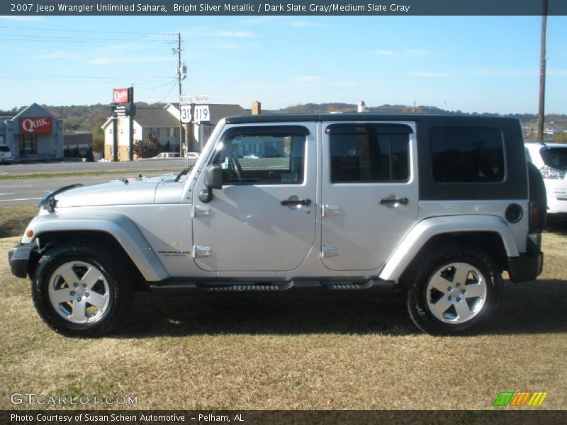 Bright Silver Metallic / Dark Slate Gray/Medium Slate Gray 2007 Jeep Wrangler Unlimited Sahara
