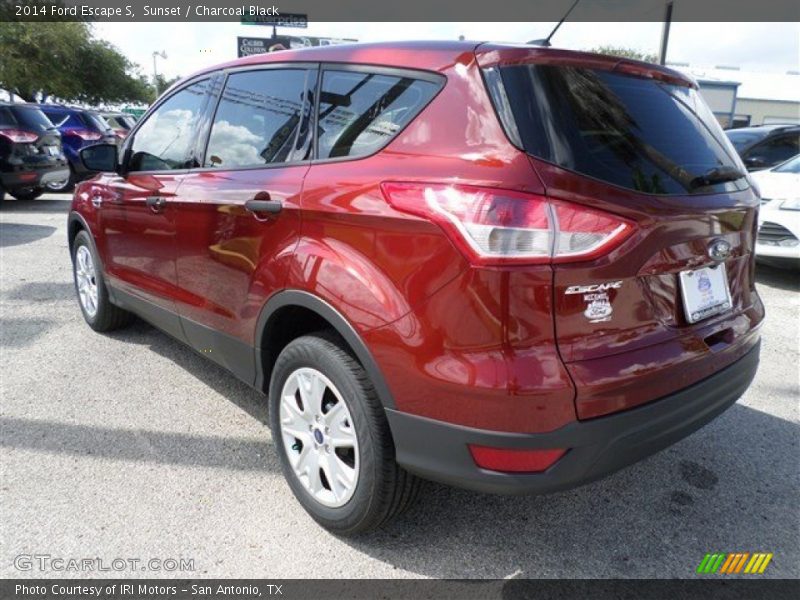 Sunset / Charcoal Black 2014 Ford Escape S