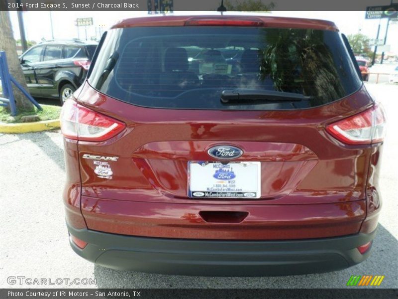 Sunset / Charcoal Black 2014 Ford Escape S