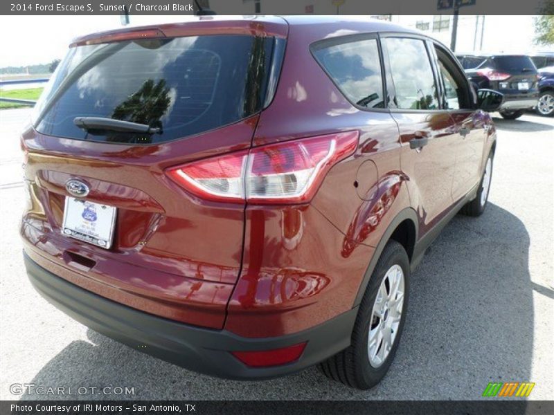 Sunset / Charcoal Black 2014 Ford Escape S