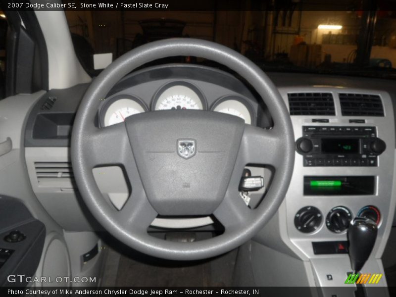 Stone White / Pastel Slate Gray 2007 Dodge Caliber SE