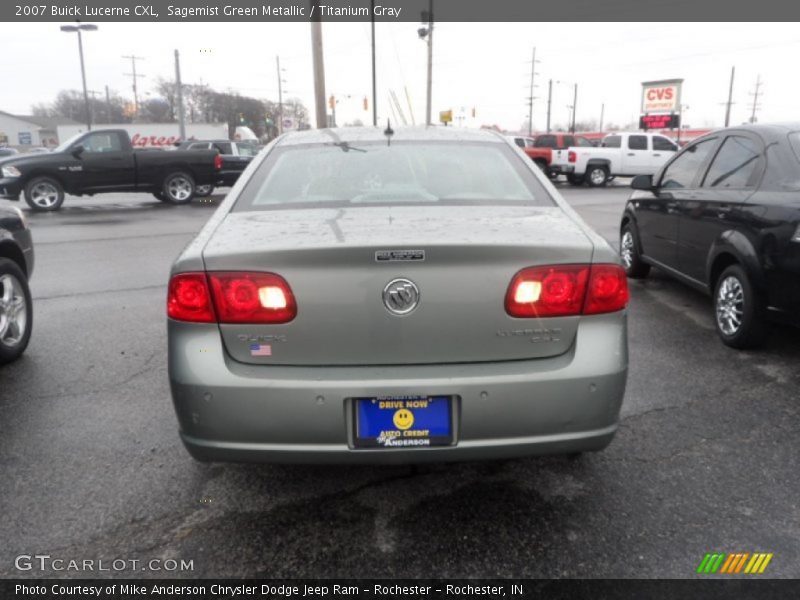 Sagemist Green Metallic / Titanium Gray 2007 Buick Lucerne CXL