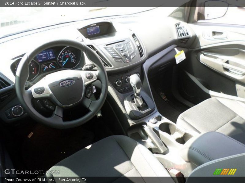 Sunset / Charcoal Black 2014 Ford Escape S