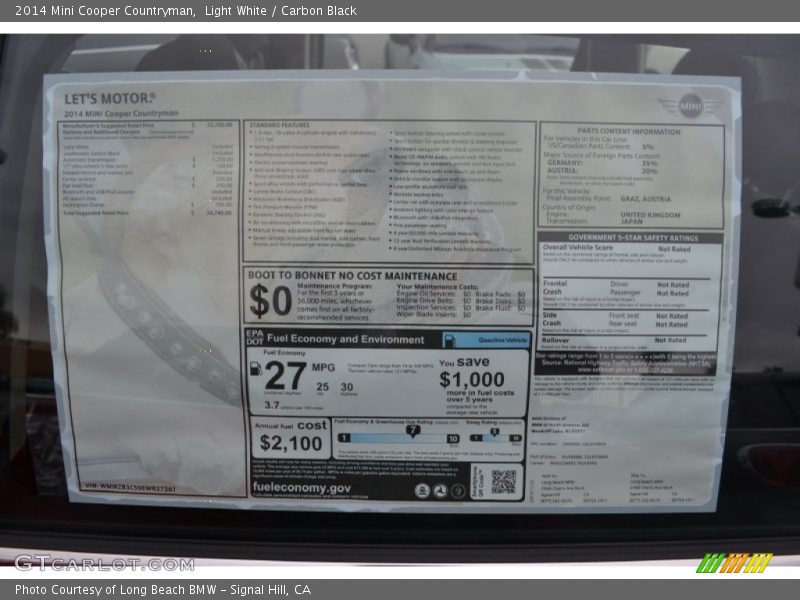 Light White / Carbon Black 2014 Mini Cooper Countryman
