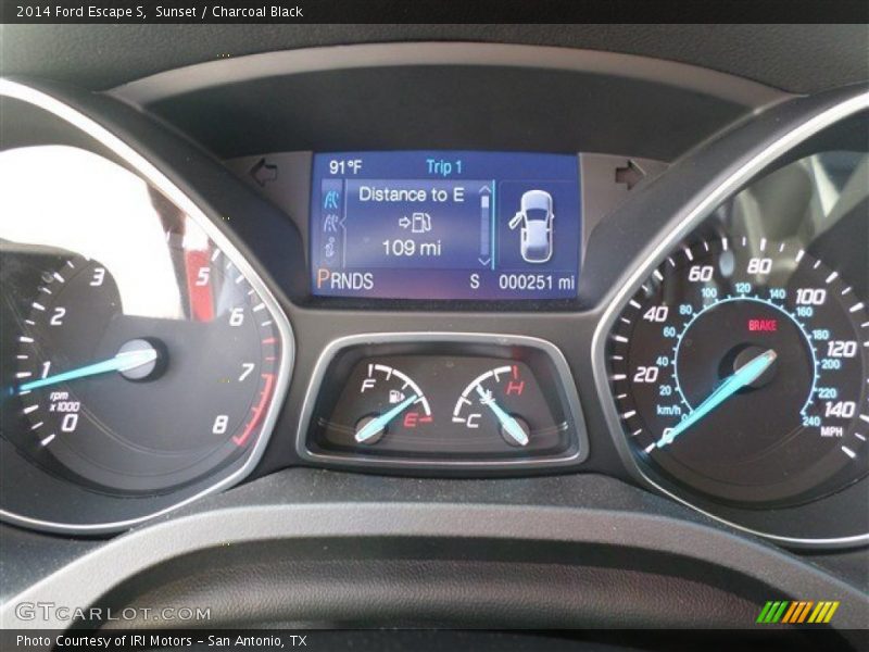 Sunset / Charcoal Black 2014 Ford Escape S