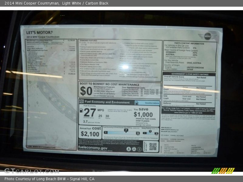 Light White / Carbon Black 2014 Mini Cooper Countryman