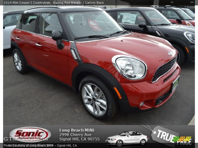 Blazing Red Metallic / Carbon Black 2014 Mini Cooper S Countryman