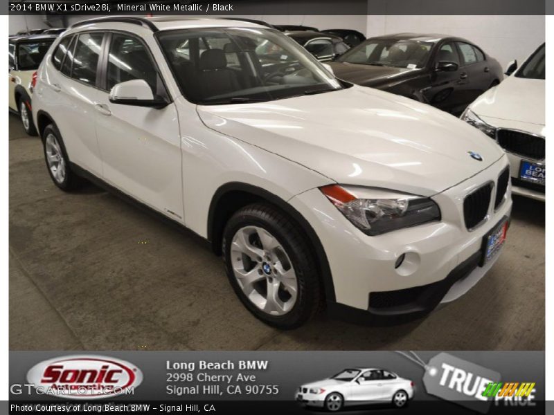 Mineral White Metallic / Black 2014 BMW X1 sDrive28i