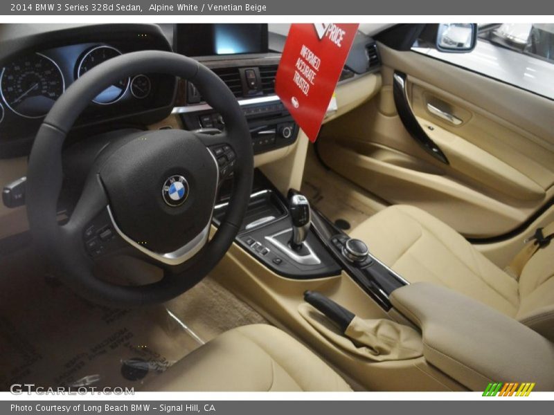Alpine White / Venetian Beige 2014 BMW 3 Series 328d Sedan