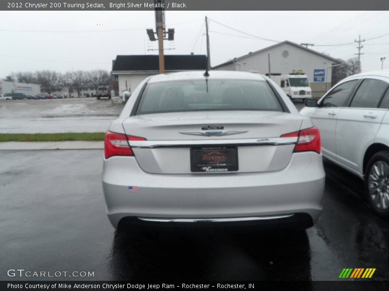Bright Silver Metallic / Black 2012 Chrysler 200 Touring Sedan