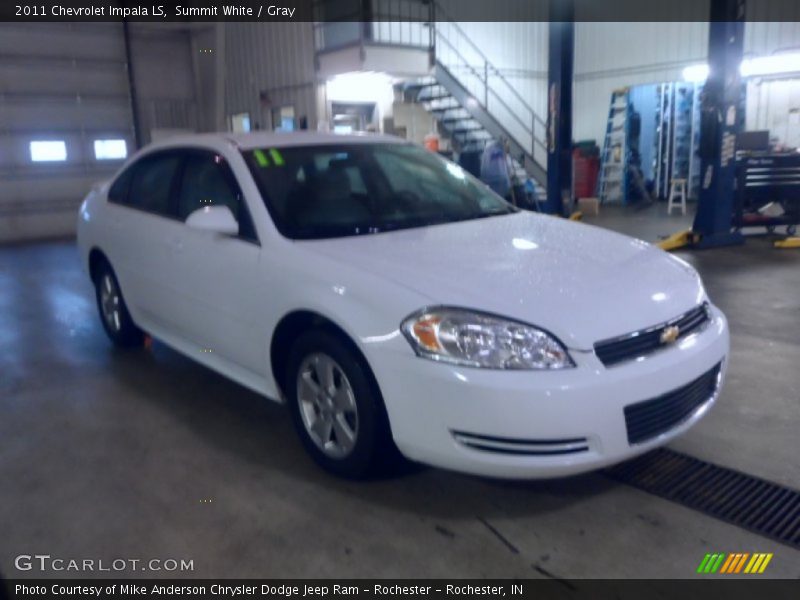 Summit White / Gray 2011 Chevrolet Impala LS