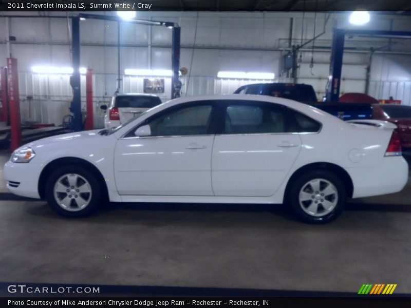 Summit White / Gray 2011 Chevrolet Impala LS