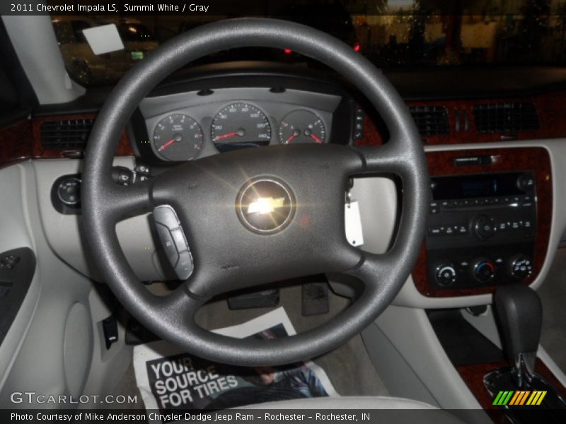 Summit White / Gray 2011 Chevrolet Impala LS