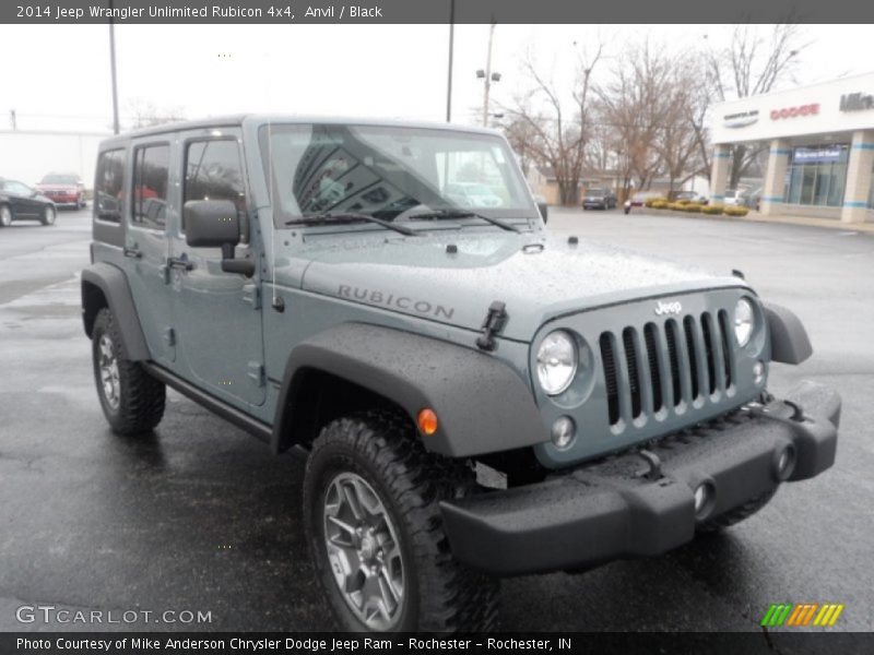 Anvil / Black 2014 Jeep Wrangler Unlimited Rubicon 4x4