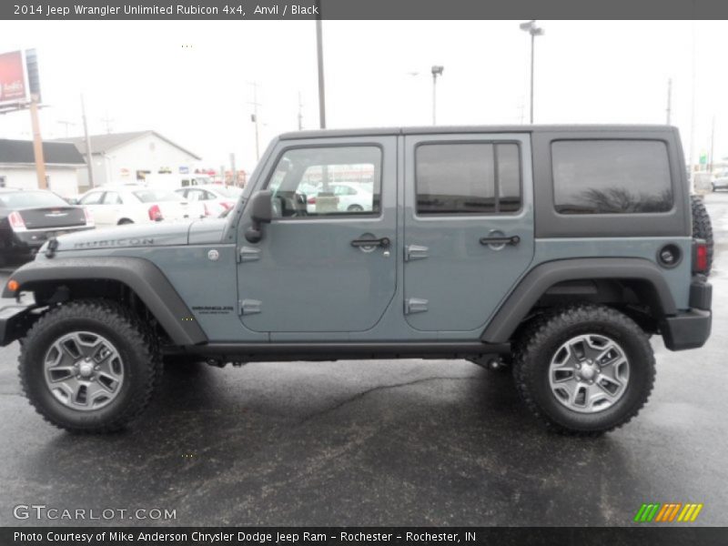 Anvil / Black 2014 Jeep Wrangler Unlimited Rubicon 4x4