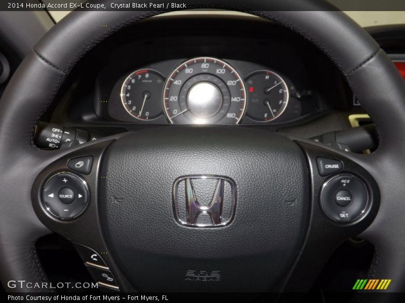 Crystal Black Pearl / Black 2014 Honda Accord EX-L Coupe