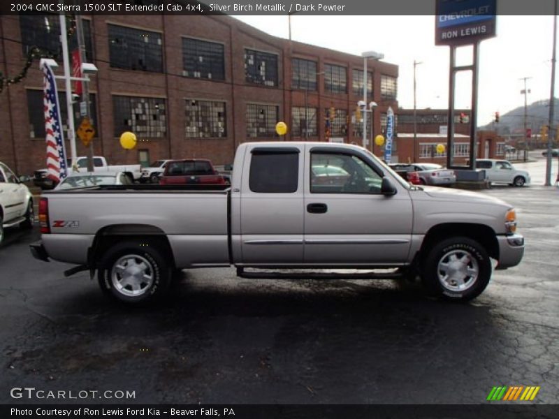 Silver Birch Metallic / Dark Pewter 2004 GMC Sierra 1500 SLT Extended Cab 4x4