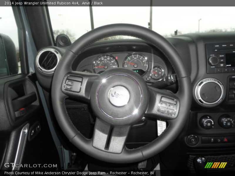 Anvil / Black 2014 Jeep Wrangler Unlimited Rubicon 4x4