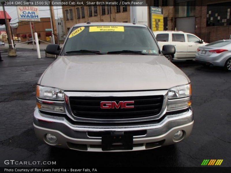 Silver Birch Metallic / Dark Pewter 2004 GMC Sierra 1500 SLT Extended Cab 4x4