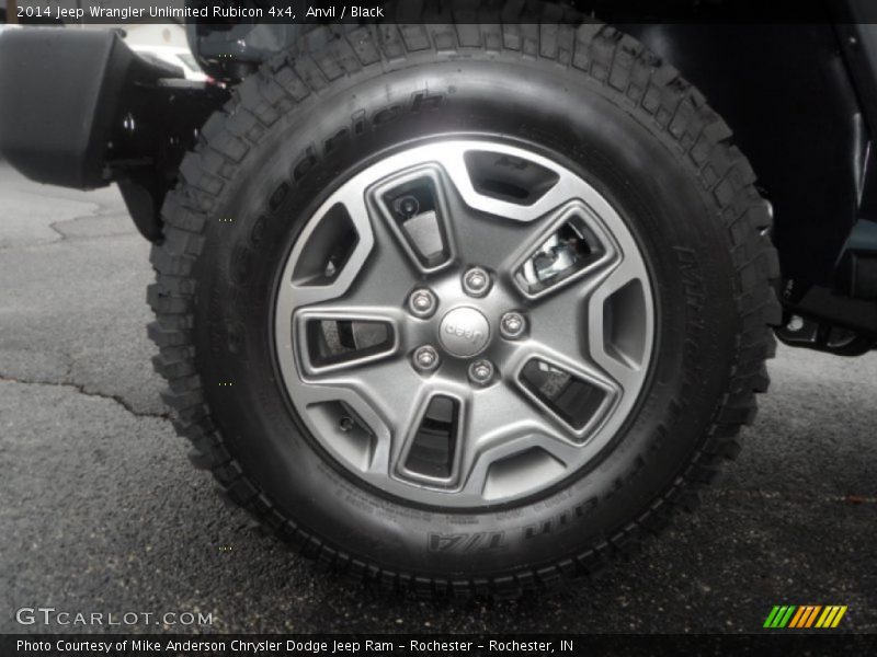 Anvil / Black 2014 Jeep Wrangler Unlimited Rubicon 4x4