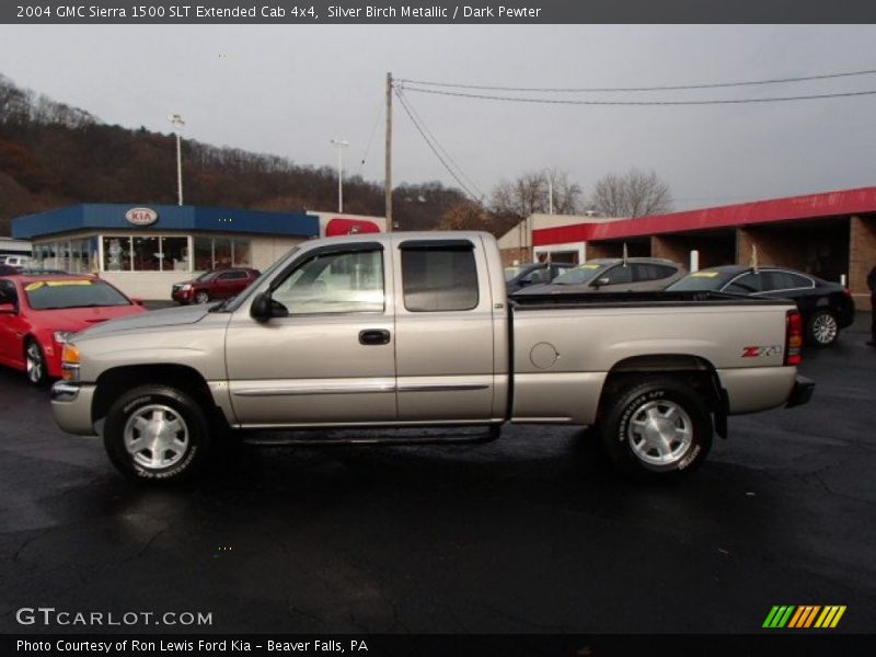 Silver Birch Metallic / Dark Pewter 2004 GMC Sierra 1500 SLT Extended Cab 4x4