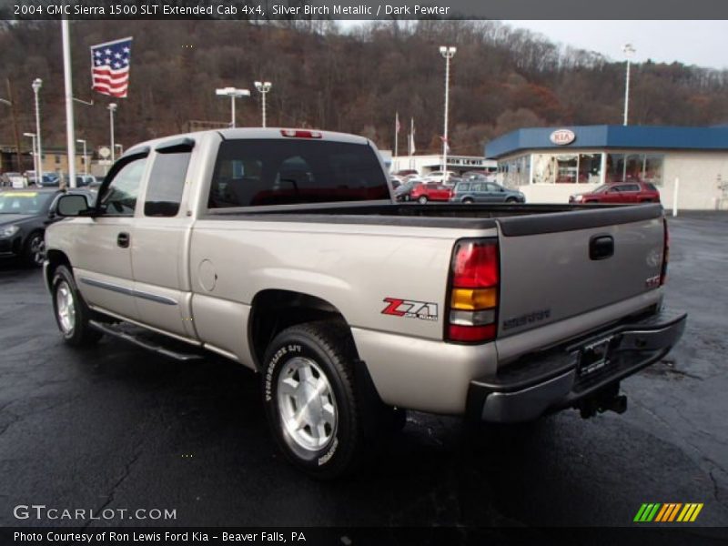 Silver Birch Metallic / Dark Pewter 2004 GMC Sierra 1500 SLT Extended Cab 4x4
