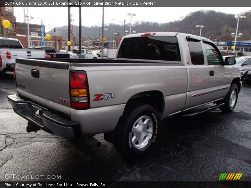 Silver Birch Metallic / Dark Pewter 2004 GMC Sierra 1500 SLT Extended Cab 4x4