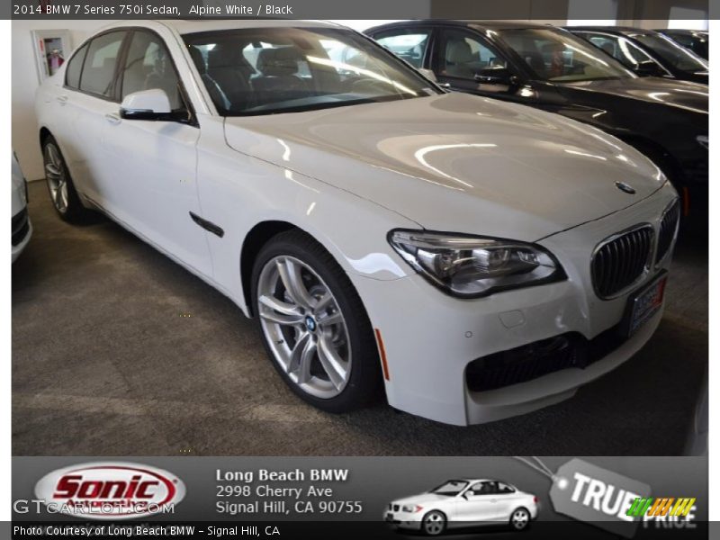 Alpine White / Black 2014 BMW 7 Series 750i Sedan