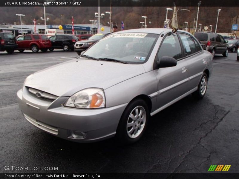 Diamond Silver / Gray 2004 Kia Rio Sedan