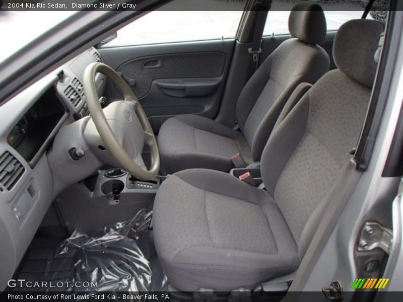 Diamond Silver / Gray 2004 Kia Rio Sedan