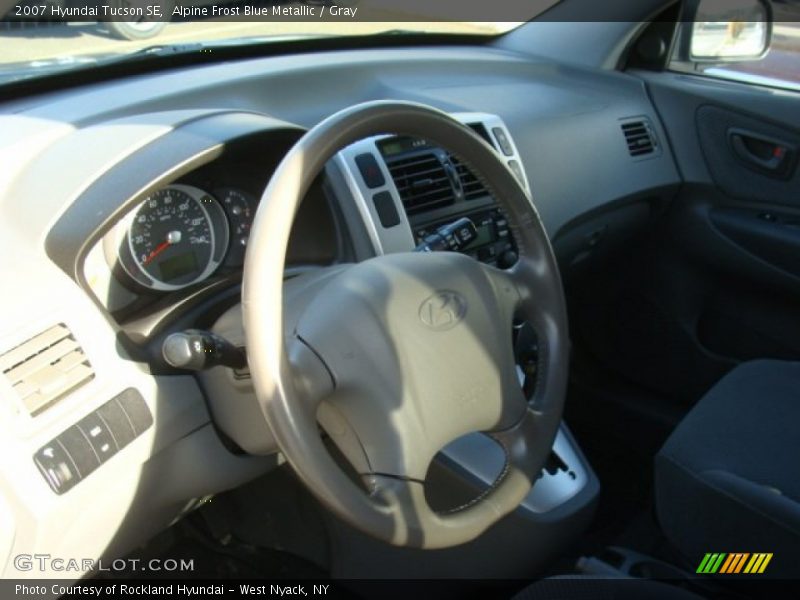 Alpine Frost Blue Metallic / Gray 2007 Hyundai Tucson SE