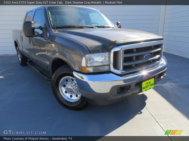 Dark Shadow Grey Metallic / Medium Flint 2002 Ford F250 Super Duty XLT Crew Cab