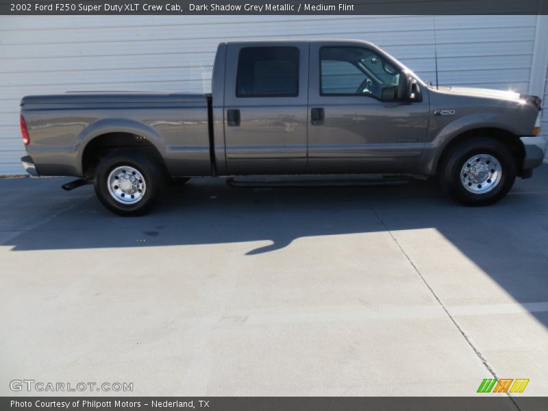 Dark Shadow Grey Metallic / Medium Flint 2002 Ford F250 Super Duty XLT Crew Cab