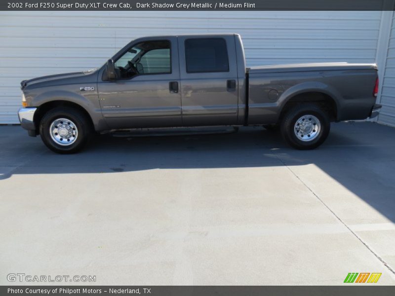 Dark Shadow Grey Metallic / Medium Flint 2002 Ford F250 Super Duty XLT Crew Cab