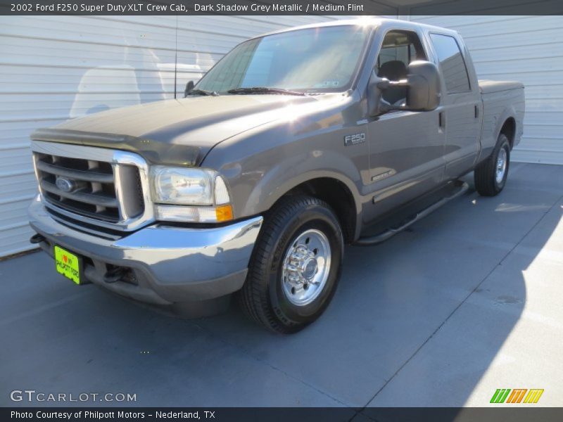 Dark Shadow Grey Metallic / Medium Flint 2002 Ford F250 Super Duty XLT Crew Cab
