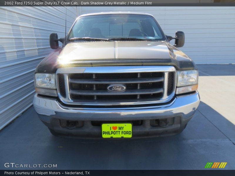 Dark Shadow Grey Metallic / Medium Flint 2002 Ford F250 Super Duty XLT Crew Cab