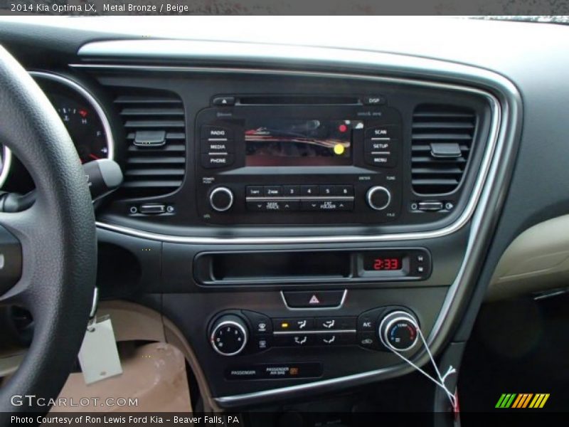 Metal Bronze / Beige 2014 Kia Optima LX