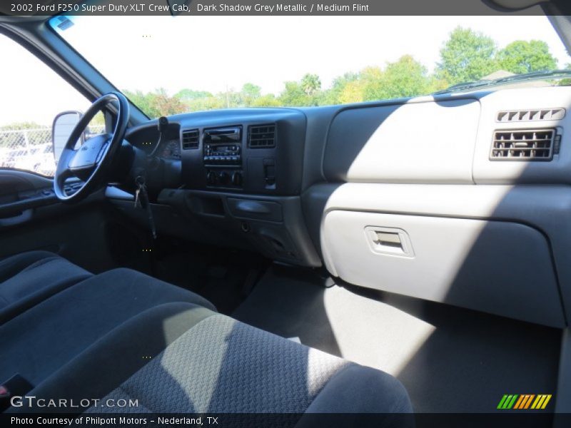 Dark Shadow Grey Metallic / Medium Flint 2002 Ford F250 Super Duty XLT Crew Cab