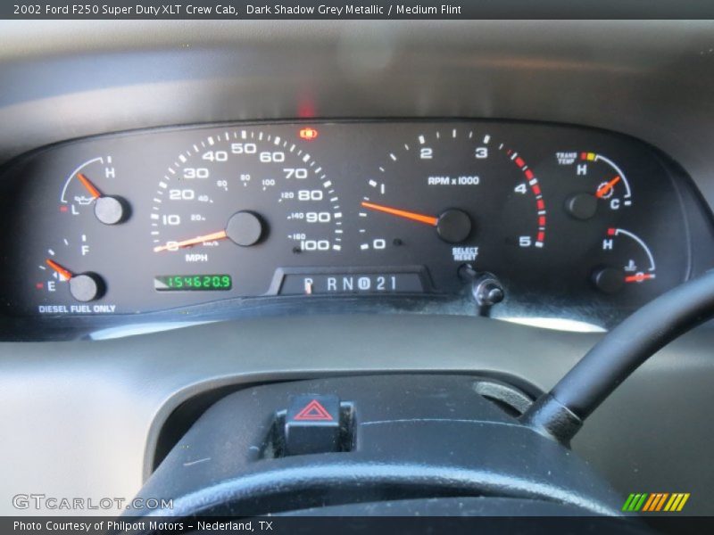 Dark Shadow Grey Metallic / Medium Flint 2002 Ford F250 Super Duty XLT Crew Cab