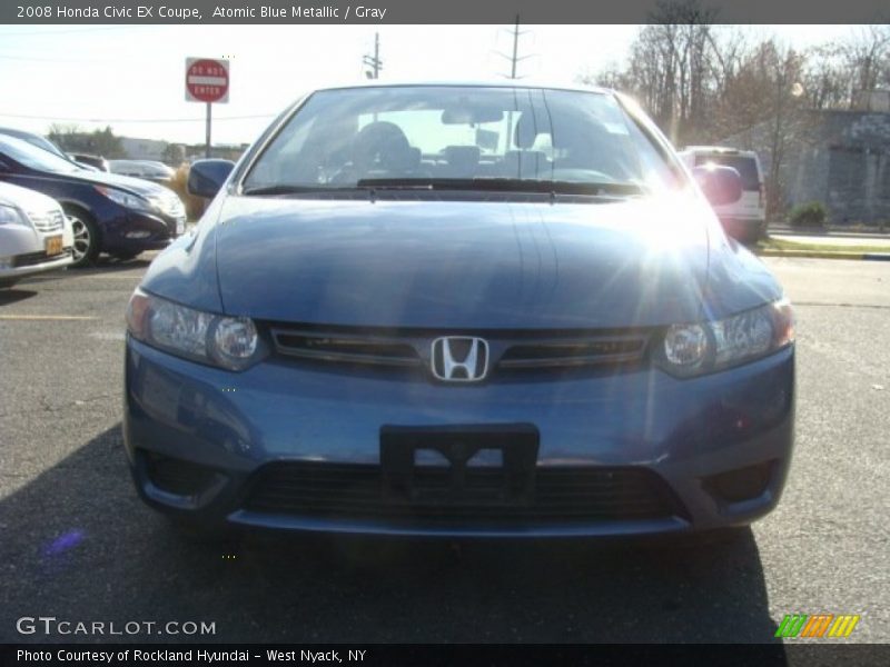 Atomic Blue Metallic / Gray 2008 Honda Civic EX Coupe