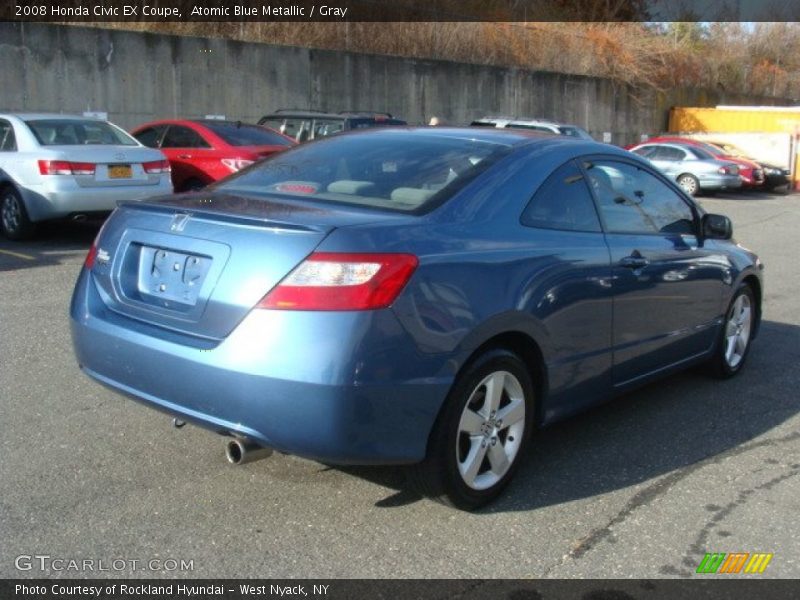 Atomic Blue Metallic / Gray 2008 Honda Civic EX Coupe