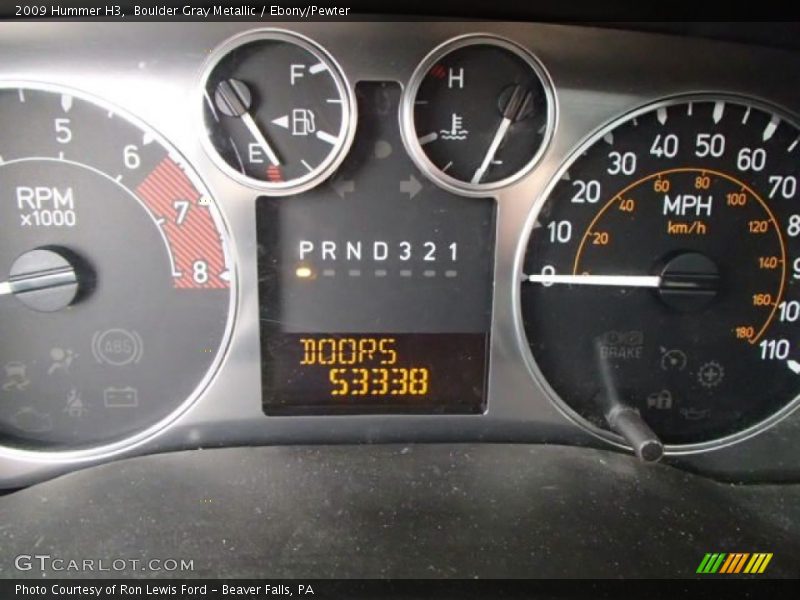 Boulder Gray Metallic / Ebony/Pewter 2009 Hummer H3