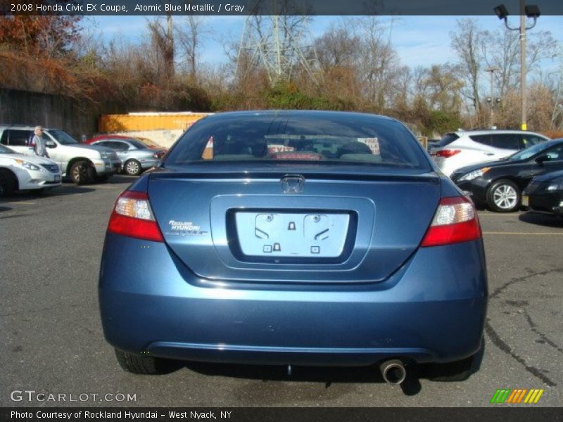 Atomic Blue Metallic / Gray 2008 Honda Civic EX Coupe