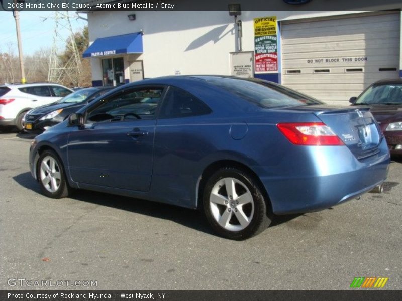 Atomic Blue Metallic / Gray 2008 Honda Civic EX Coupe